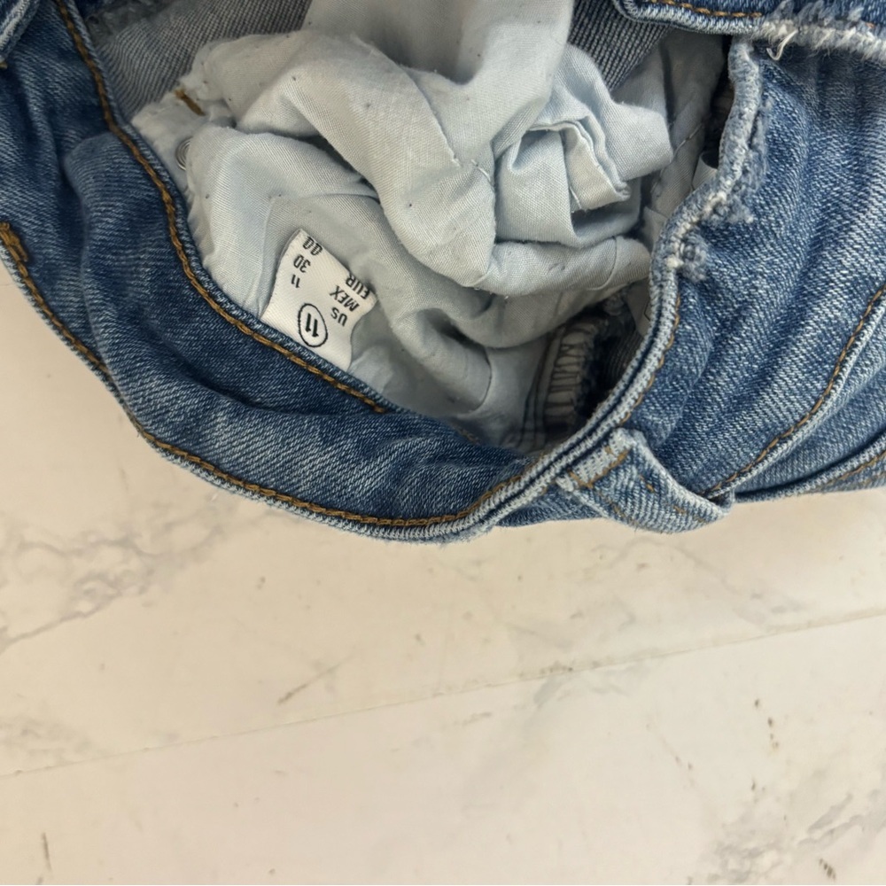 Enjean Denim Co. Jeans Womens Juniors Sz 11 BootCut Off High Waisted Blue - Picture 7 of 7